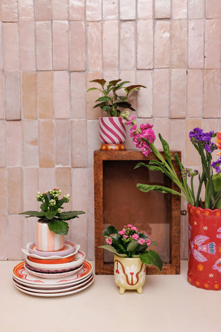 Flowerpot Green Hearts Flowers