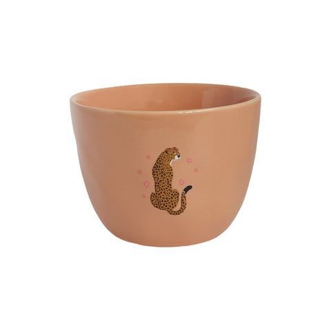 Large Peach Cup Leopard