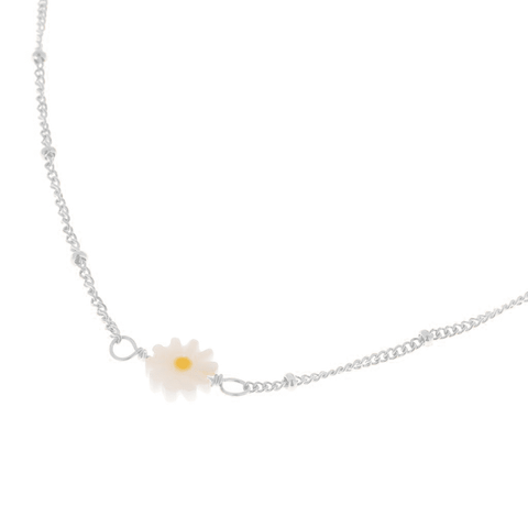 Daisy necklace silver