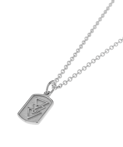 Triple triangle necklace silver