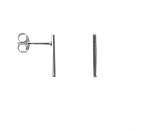 SILVER BAR EARRING