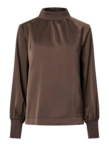 Yaspelana ls top - chocolate brown