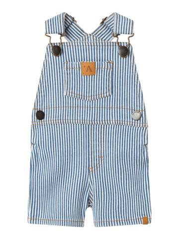 Nbmhalfdan shorts overall - stripes coconut milk