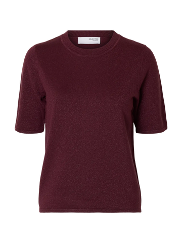 Slflura 2/4 knit o-neck - fig/tonal lure