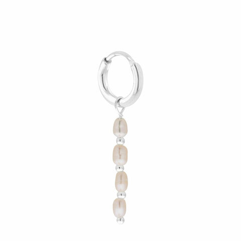 Single quadruple pearl silver