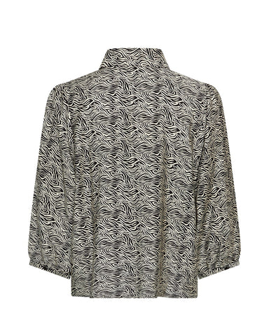 MSCHCielo Amabella 3/4 Shirt AOP - Fog Abstract