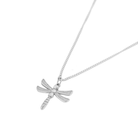 Dragonfly necklace silver