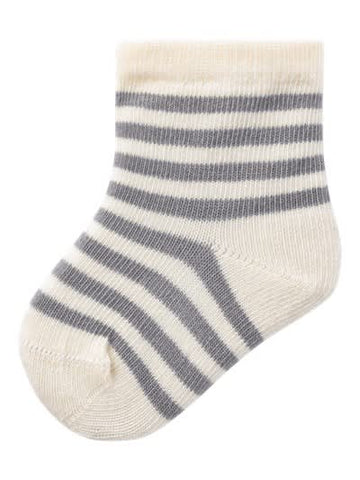 Nbmelove stripe sock lil - Silver filigree