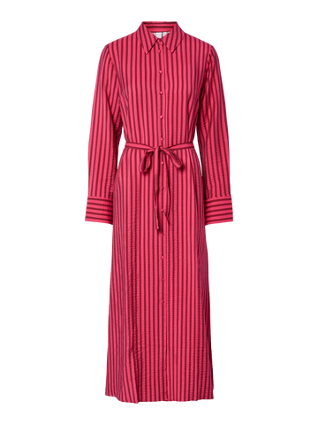Yaskaya ls long shirt dress - Red/Pink