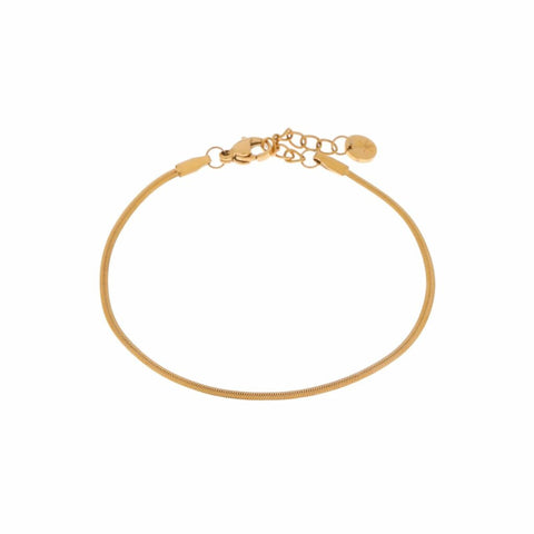 Baby smooth snake bracelet gold