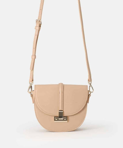 Giora saddle - powder taupe/gold