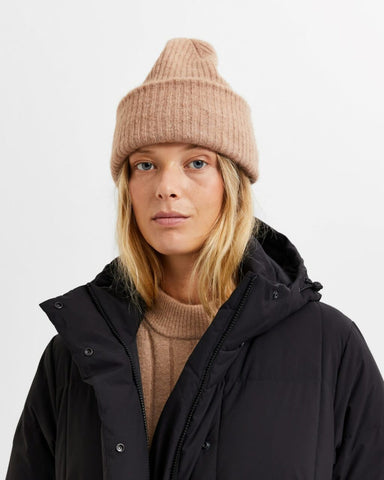Slflulu linna knit beanie b - amphora melange