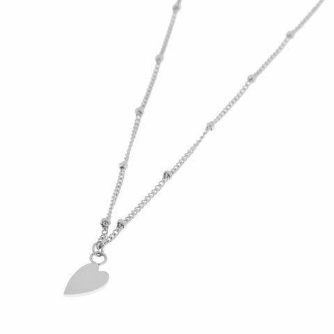 Heart necklace silver