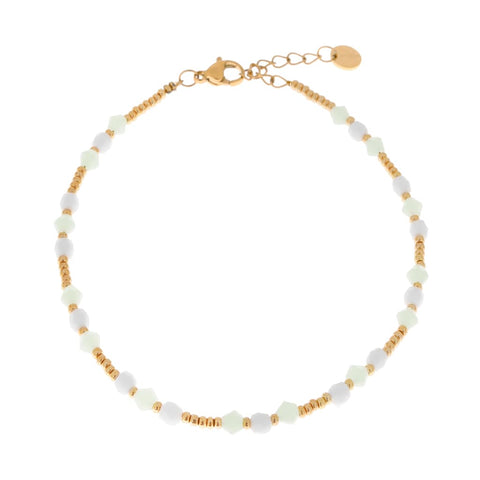 Minty mint anklet gold
