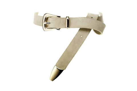 25839 SUEDE BELT - ECRU GOLD
