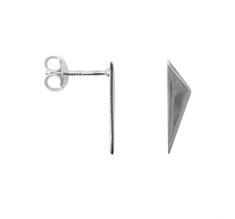 SILVER POINT TRIANGLE EARRING