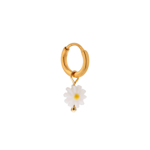 Single daisy hoop gold