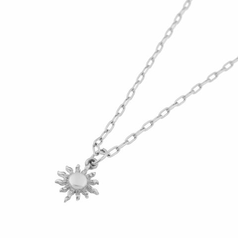 Sun necklace silver