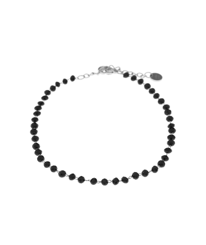 BLACK BEAUTY ANKLET  SILVER