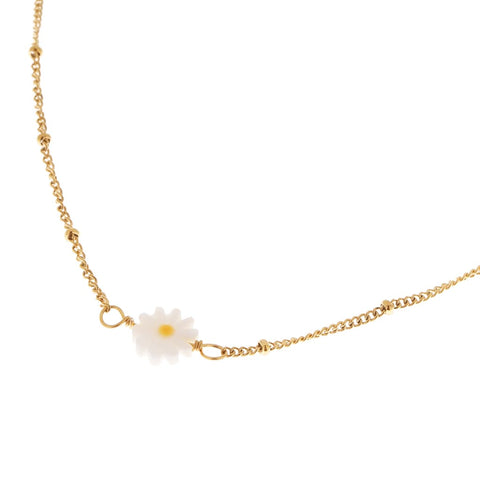 Daisy necklace gold