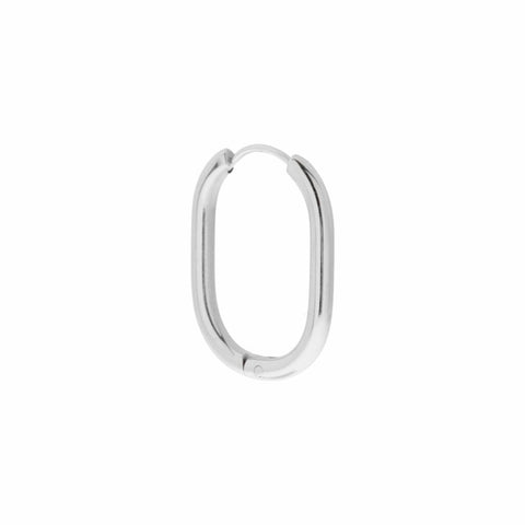 Single small oval silver