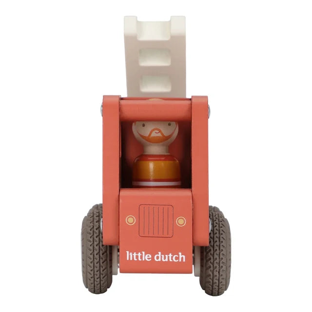 Houten brandweerauto