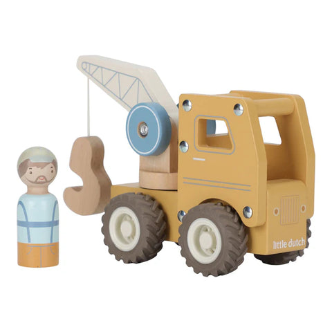 Houten kraanwagen