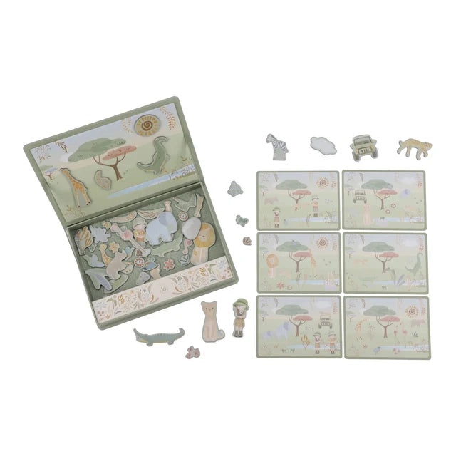Magnetisch speelbord - safari friends
