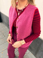 Knitted Top Devina - Fuchsia purple/red