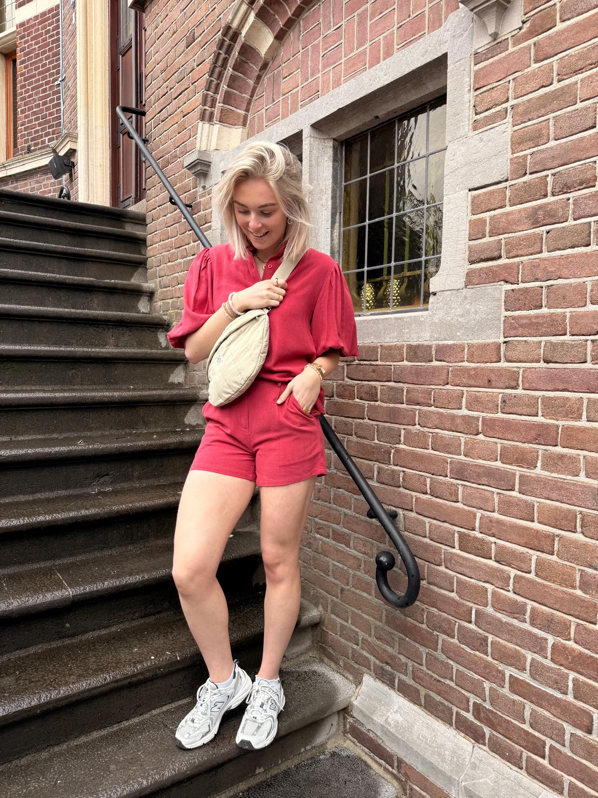 Short Anita - Wine Red