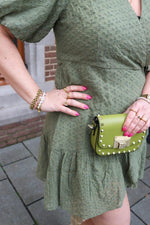 YASVILMA 3/4 WRAP DRESS - Oil Green