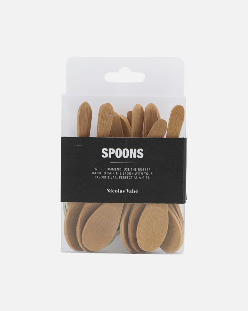 Bamboo spoon in box - 12pc