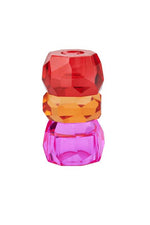 Palisades kristalglas thealight 10,5H - pink orange red