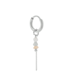 Single chain pastel hoop silver