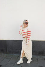 SLFLIVA LS KNIT O-NECK NOOS - birch