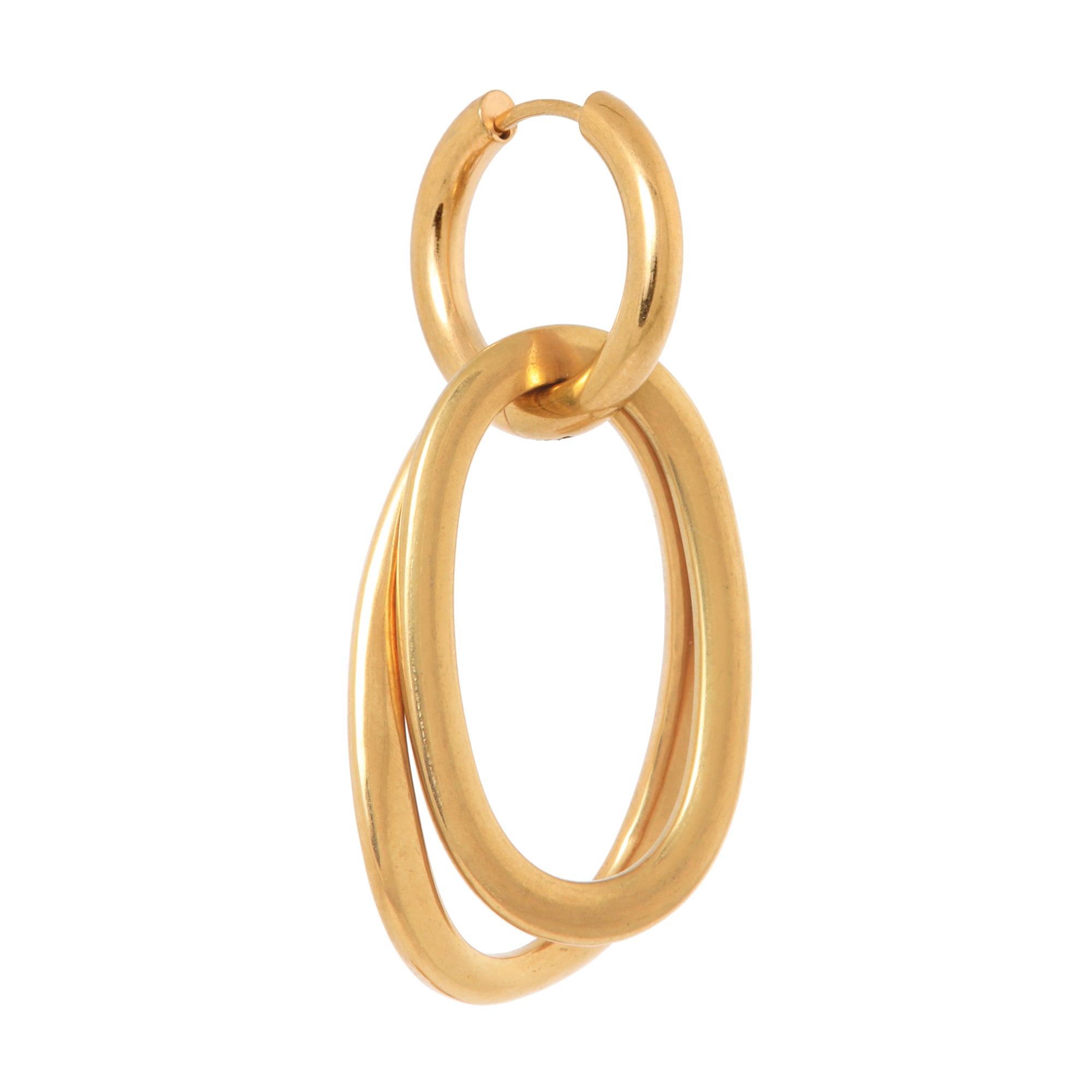 Twice around hoop gold