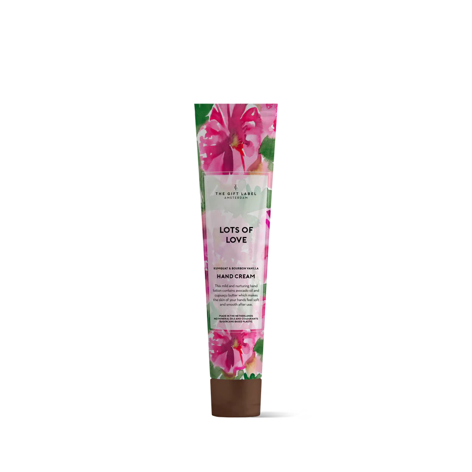 Hand Cream Tube - lots of love  40ml - pink