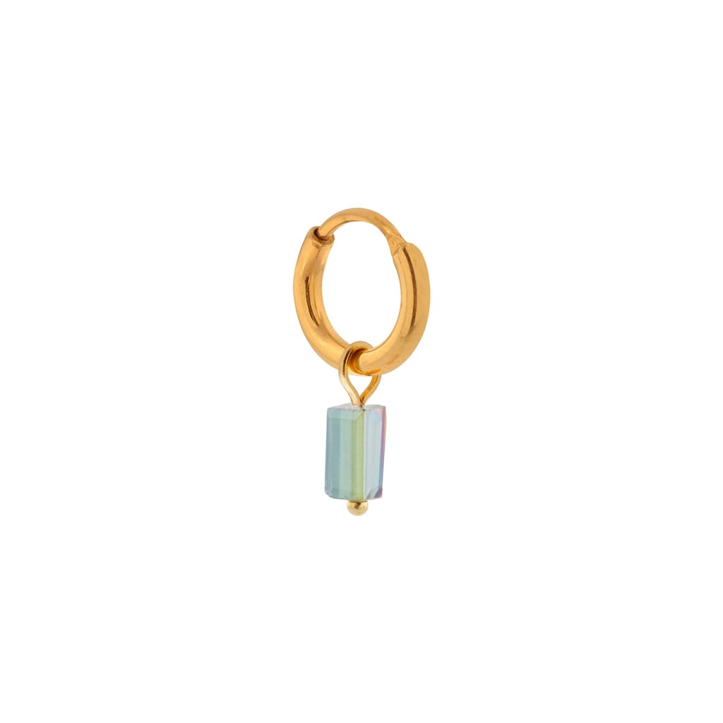 Single rough diamond hoop gold
