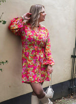 Dress Loa – fuchsia green flower