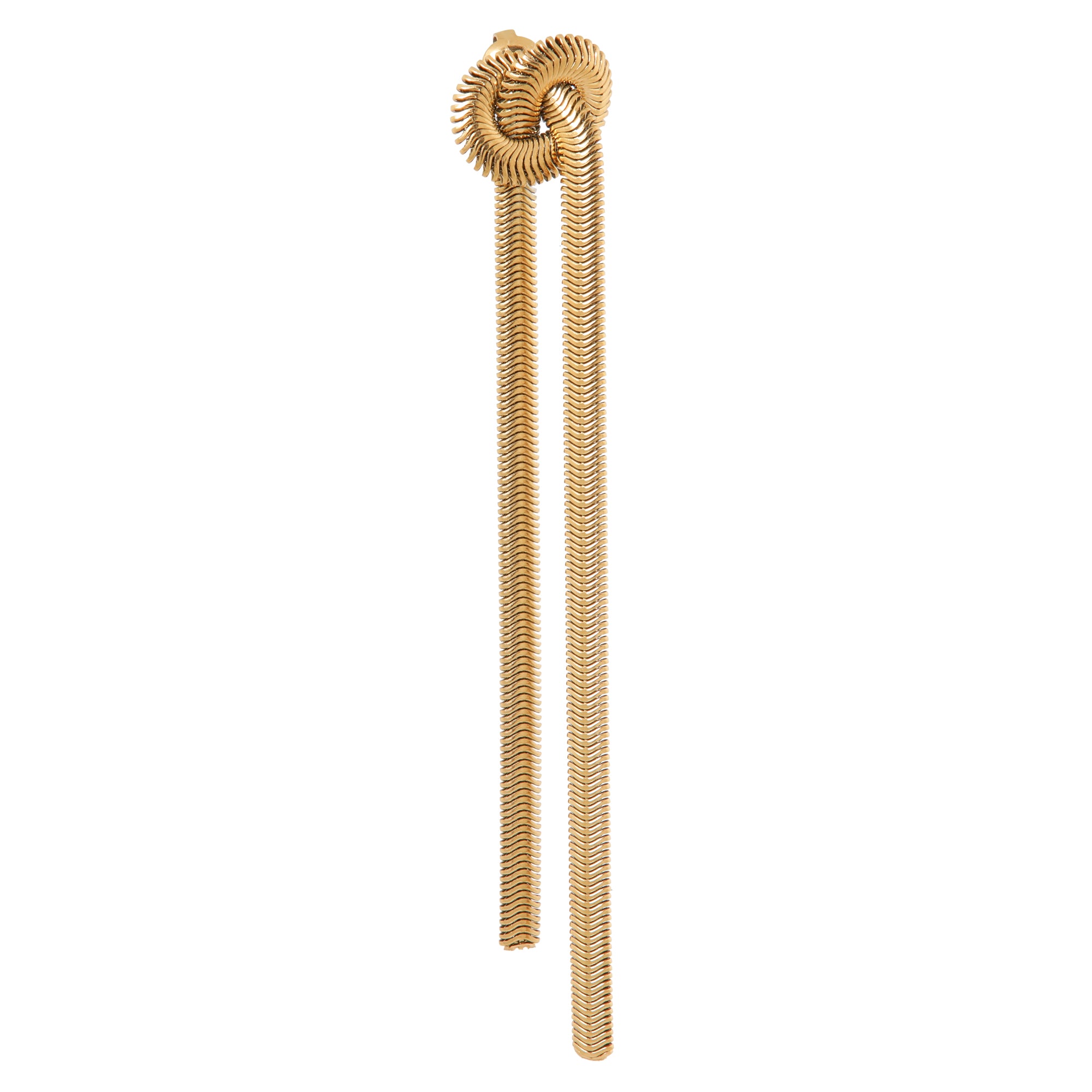 Knot snake hoop gold