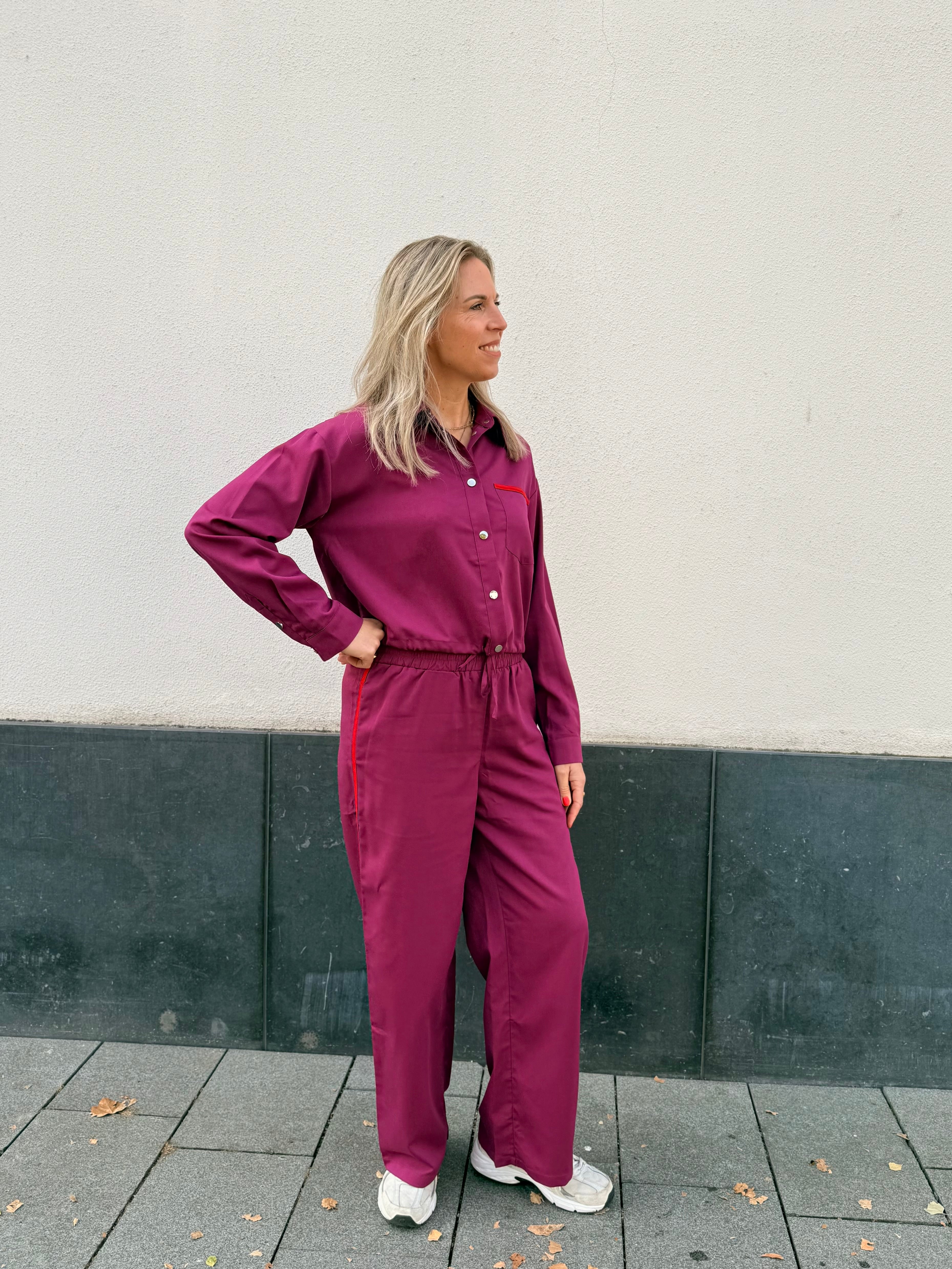 Pants Zizi - Fuchsia purple/red