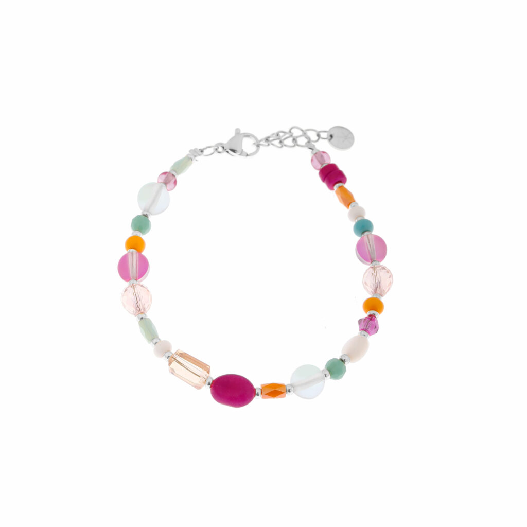 Tropical blossom bracelet silver