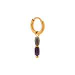 Single terra grey hoop gold