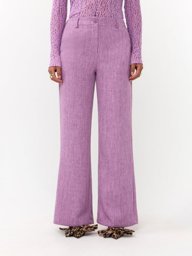 Pants Leona - Purple melange