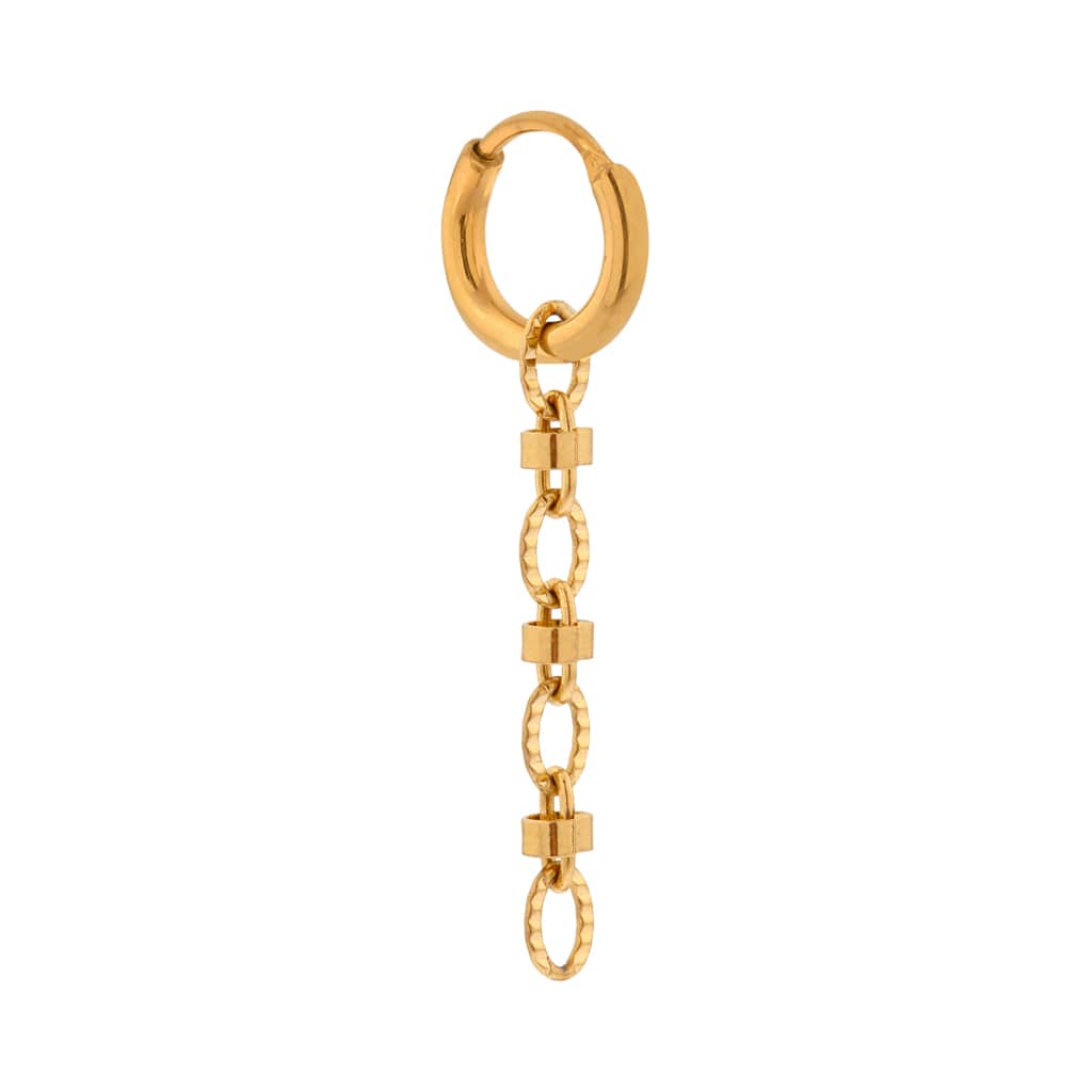 Oval loop hoop gold