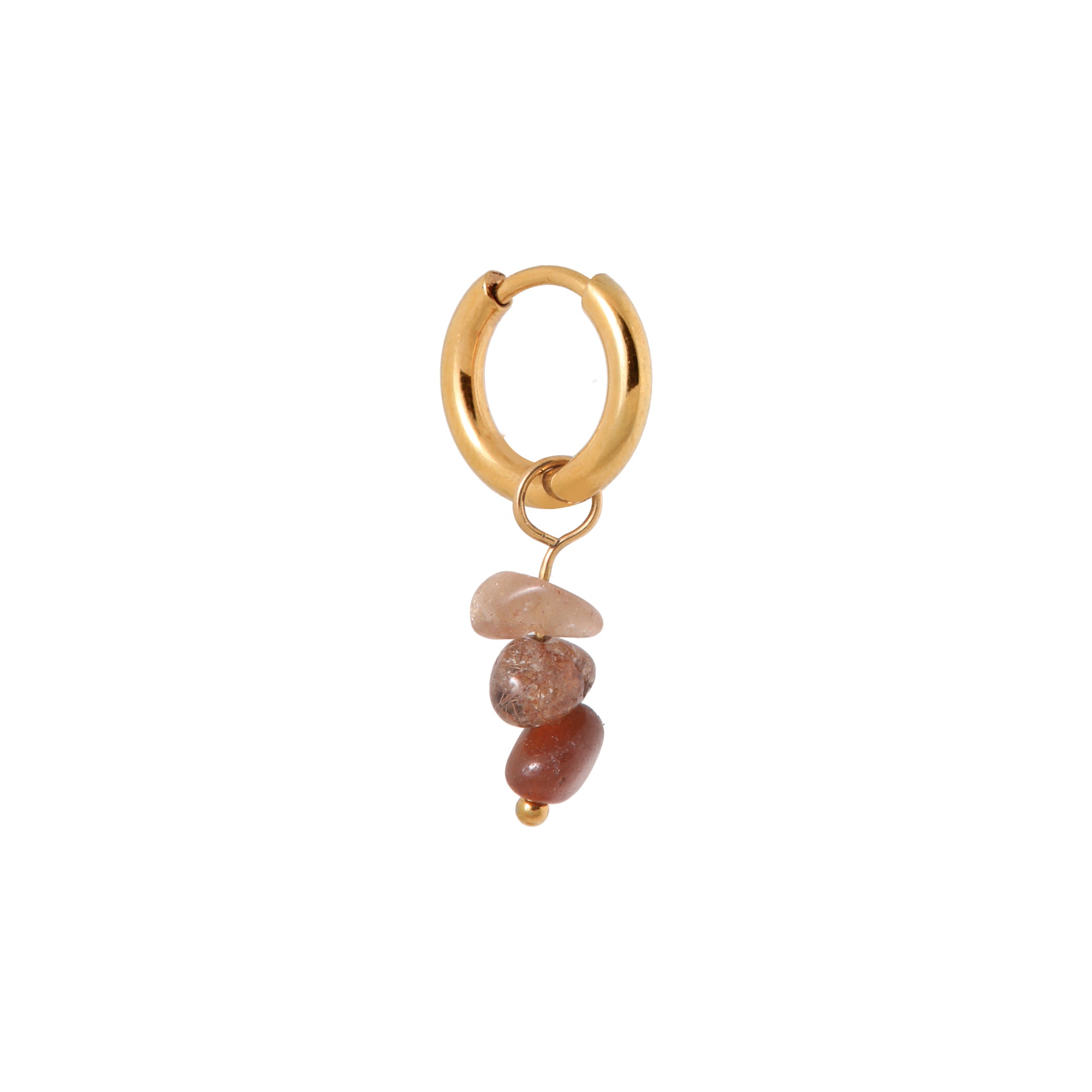 Single Triple rock hoop gold