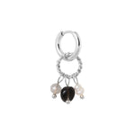Gemstone 2.0 hoop silver
