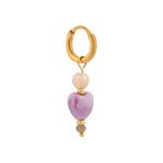 Single purple queen hoop gold