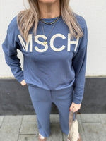 MschMela Briena MSCH Sweatshirt - v indigo/oatmea