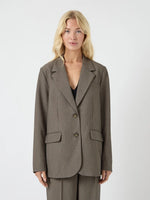 Yasreemaj ls blazer - grey melange
